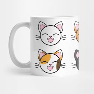 Smiling Cats Kawaii Cartoons Mug